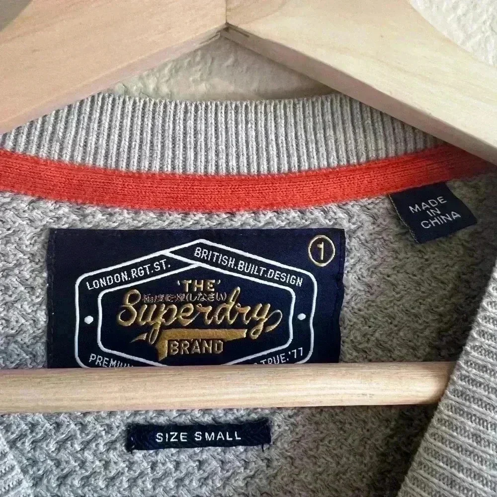 Superdry‎ crew neck sweater light grey S